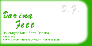 dorina fett business card